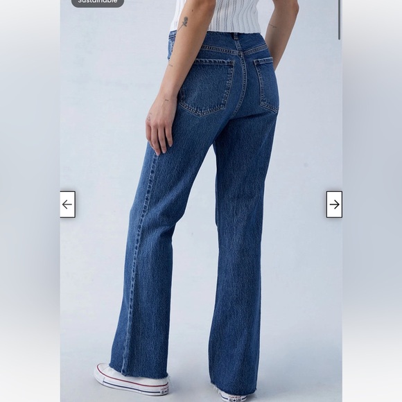 PacSun Jeans high waisted bootcut in Dark Indigo - Picture 2 of 7